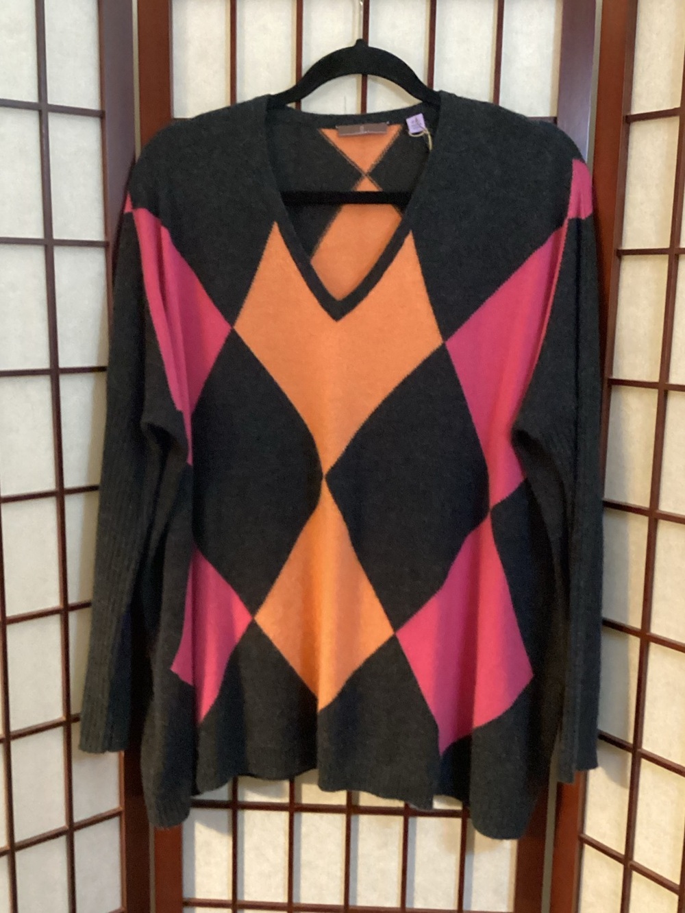 Cullen Cashmere Argyle Women’s Tunic Size SP